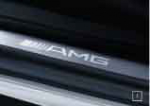 AMG door sill panels, brushed stainless steel